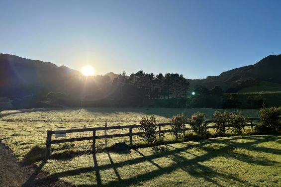 Farm Stay Cottage sunset