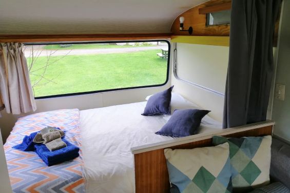 Caravan double bed