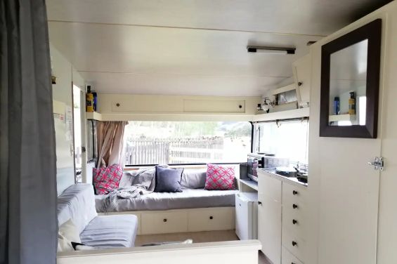 Caravan living area